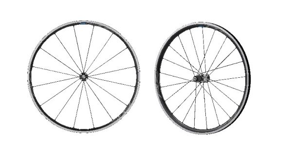 KOTAČ SHIMANO WH-RS700-C30-TL-FR, PREDNJI I ZADNJI, 16R/21R, 11/10 BRZINA, OLD 100/130MM, ZADNJI QR 168MM, SA TRAKOM OBRUČA, CRN, IND.PACK