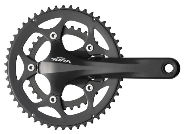 POGON SHIMANO SORA FC-3550, 50X34Z, 170MM, ZA 9 BRZINA, HOLLOWTECH 2 STYLE WITH SOLID CRANK, BEZ ŠTITNIKA, BEZ DIJELOVA OSOVINE POGONA, IND.PACK