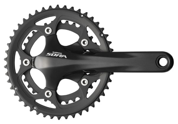 POGON SHIMANO SORA FC-3550, 46X34Z, POLUGA 170MM, ZA STRAŽNJI 9 BRZINA, HOLLOWTECH 2 STYLE WITH SOLID CRANK, BEZ ŠTITNIKA, BEZ DIJELOVA OSOVINE POGONA, IND.PACK