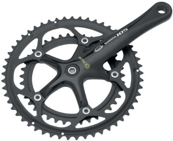 POGON SHIMANO 105 FC-5502-L, 53X39Z, POLUGA 172.5MM, ZA STRAŽNJI 9 BRZINA, OCTALINK/HOLLOWTECH, CRN, IND.PACK