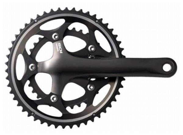 POGON SHIMANO 105 FC-5650-L, 50X34Z, POLUGA 175MM, ZA STRAŽNJI 10 BRZINA, HOLLOWTECH 2, UKLJ. OSOVINU POGONA BSA, BEZ ALATA-FC16 I FC32, CRN, BULK