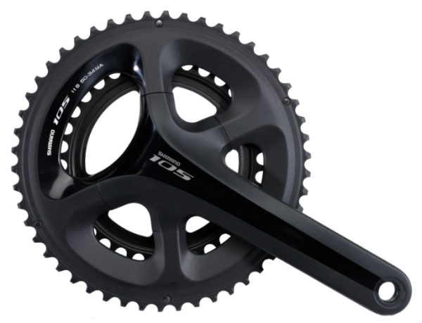 POGON SHIMANO 105 FC-5800-L, 50X34Z, POLUGA 170MM, ZA STRAŽNJI 11 BRZINA, HOLLOWTECH 2, BEZ DIJELOVA OSOVINE POGONA, CRN, BULK
