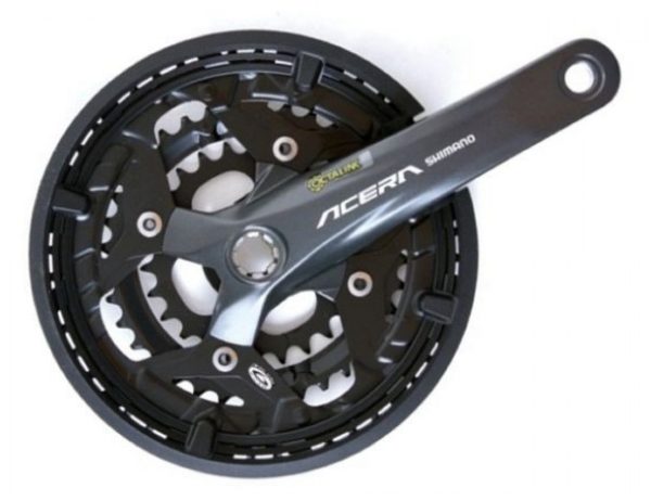 POGON SHIMANO ACERA FC-M391-L, 48X36X26Z, POLUGA 175MM, ZA STRAŽNJI 9 BRZINA, OCTALINK, CHAINCASE KOMPATIBILNO, UKLJ. VIJAK, SA ŠTITNIKOM, CRN, IND.PACK
