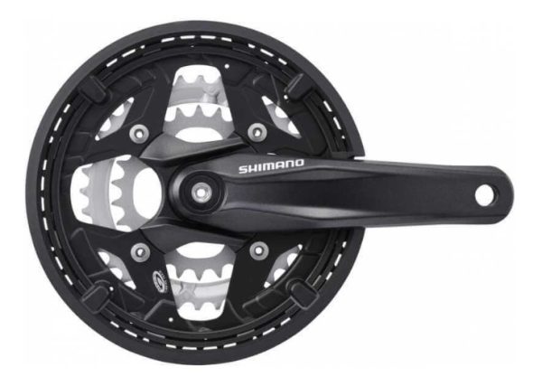 POGON SHIMANO ALIVIO FC-M430-L, 44X32X22Z, POLUGA 175MM, ZA STRAŽNJI 9 BRZINA, SA ŠTITNIKOM, CHAINCASE NIJE KOMPATIBILNO, SA VIJCIMA, SHIMANO LOGO, CRN, IND.PACK