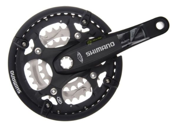 POGON SHIMANO DEORE FC-M521-L, 48X36X26Z, POLUGA 170MM, ZA STRAŽNJI 9 BRZINA, OCTALINK, HOLLOWTECH, SA ŠTITNIKOM, CHAINCASE KOMPATIBILNO, CRN, IND.PACK