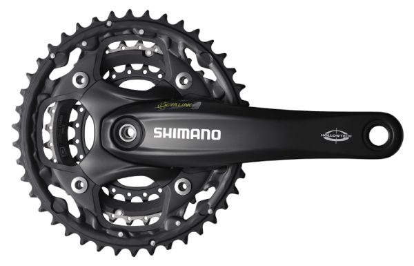 POGON SHIMANO DEORE FC-M522-L, 42X32X24Z, POLUGA 175MM, ZA STRAŽNJI 10 BRZINA, HOLLOWTECH OCTALINK, CHAINCASE NIJE KOMPATIBILNO, BEZ ŠTITNIKA, CRN, IND.PACK