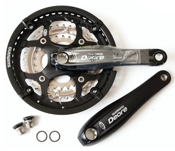 POGON SHIMANO DEORE FC-M531-L, 48X36X26Z, POLUGA 175MM, ZA STRAŽNJI 9 BRZINA, HOLLOWTECH/OCTALINK, SA ŠTITNIKOM, CHAINCASE KOMPATIBILNO, CRN, BULK