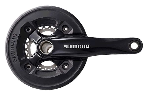 POGON SHIMANO FC-M545, 36X22Z, POLUGA 175MM, ZA STRAŽNJI 9 BRZINA, IZ 2 DIJELA, SA ZAŠTITOM POGONA, CHAINCASE NIJE KOMPATIBILNO, UKLJ. OSOVINA POGONA, IND.PACK