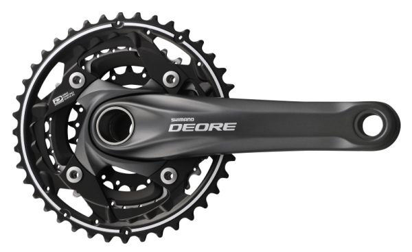 POGON SHIMANO DEORE FC-M612-L, 40X30X22Z, 175MM, ZA 10 BRZINA, IZ 2 DIJELA, CHAINCASE NIJE KOMPATIBILNO, UKLJ. ADAPTER OSOVINE POGONA, BEZ ŠTITNIKA, CRNA, IND.PACK