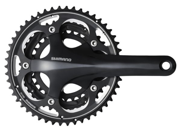POGON SHIMANO FC-R563, 50X39X30Z, POLUGA 165MM, ZA STRAŽNJI 10 BRZINA, IZ 2 DIJELA, BEZ OSOVINE POGONA, CRN, BULK