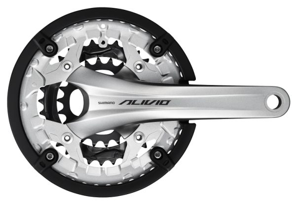 POGON SHIMANO ALIVIO FC-T4060, 44X32X22Z, POLUGA 175MM, ZA STRAŽNJI 9 BRZINA, IZ 2 DIJELA, BEZ ŠTITNIKA, BEZ OSOVINE POGONA, CHAINCASE KOMPATIBILNO, SREBRN, IND.PACK