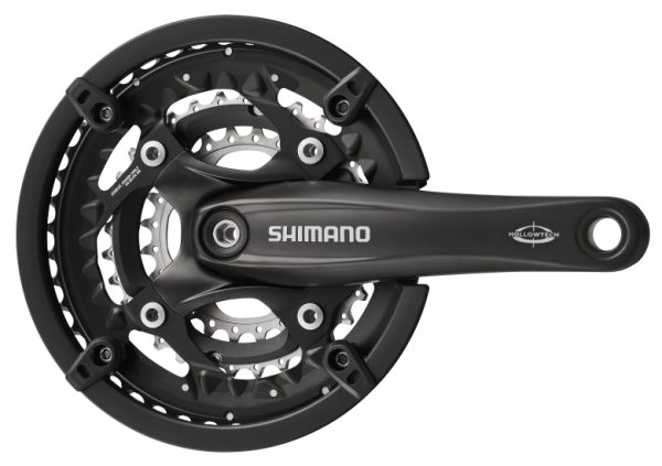 POGON SHIMANO FC-T521-L, 44X32X24Z, POLUGA 175MM, ZA STRAŽNJI 10 BRZINA, HOLLOWTECH, OCTALINK, ŠTITNIK, CHAINCASE KOMPATIBILNO, CRN, IND.PACK