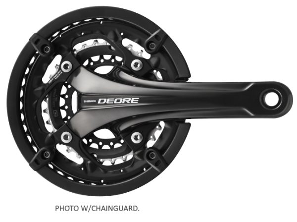 POGON SHIMANO DEORE FC-T611-L, 44X32X24Z, POLUGA 175MM, IZ 2 DIJELA, CHAINCASE KOMPATIBILNO, UKLJ. SM-BB52, BEZ ŠTITNIKA, CRN, IND.PACK