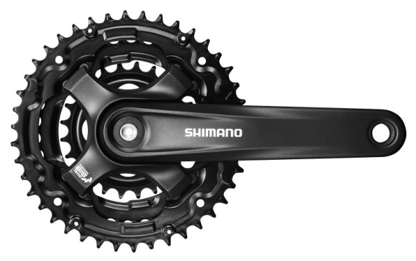 POGON SHIMANO TOURNEY FC-TY701, 42X34X24 CRN/CRN/CRN, POLUGA 175MM, ZA STRAŽNJI 6/7/8 BRZINA, BEZ ŠTITNIKA, SA VIJKOM POLUGE, CRN, IND.PACK