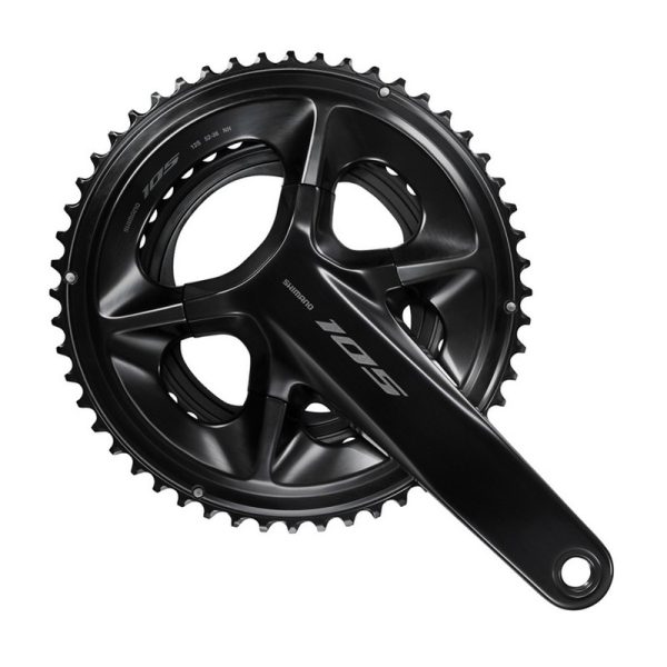 POGON SHIMANO, FC-R7100, 105, FOR REAR 12-SPEED, HOLLOWTECH 2, 172.5MM, 52-36T W/O CG, W/O BB PARTS, BLACK, IND.PACK