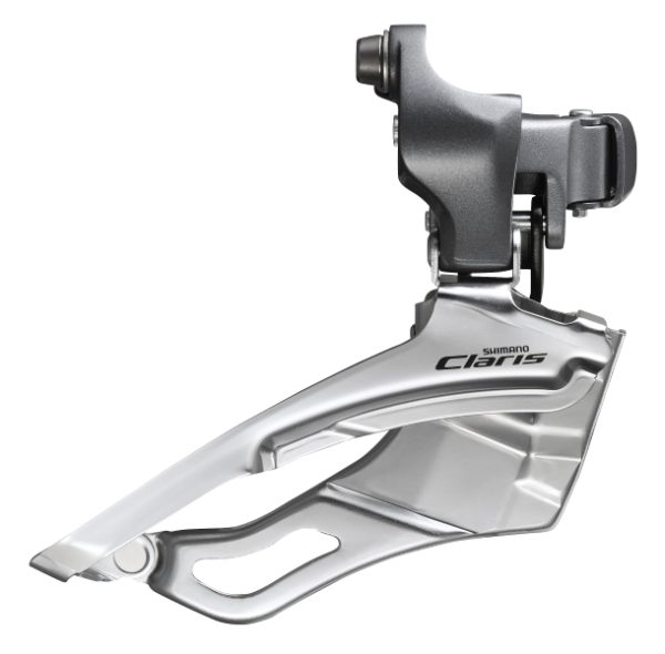 MJENJAČ PREDNJI SHIMANO CLARIS FD-2403, ZA STRAŽNJI 8 BRZINA, OBUJMICA 31.8MM (SA ADAPTEROM 28.6MM), ZA TRIPLE POGON, IND.PACK