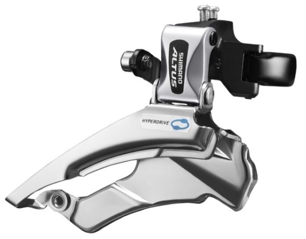 MJENJAČ PREDNJI SHIMANO ALTUS FD-M313, ZA TRIPLE POGON, DOWN SWING, DUAL PULL, ZA STRAŽNJI 7/8 BRZINA, OBUJMICA 34.9MM (SA ADAPTEROM 31.8 I 28.6MM), ZA 42/48Z, CS ANGLE 66-69, IND.PACK