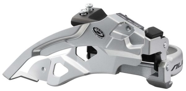 MJENJAČ PREDNJI SHIMANO ALIVIO FD-M430, ZA TRIPLE POGON, ZA STRAŽNJI 9 BRZINA, TOP SWING, DUAL PULL, OBUJMICA 34.9MM (SA ADAPTEROM 31.8MM), CS ANGLE 63-66, ZA 44/48Z, CL 50MM, SREBRN, BULK