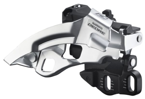 MJENJAČ PREDNJI SHIMANO DEORE FD-M610-E, TOP-SWING, DUAL-PULL, E-TIP, CS ANGLE 66-69, ZA 40/42Z, BEZ PLOČICE OSI POGONA I VIJAK, CRN, IND.PACK