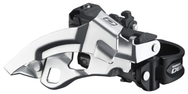 MJENJAČ PREDNJI SHIMANO DEORE FD-M610, ZA TRIPLE POGON, ZA STRAŽNJI 10 BRZINA, TOP SWING, DUAL PULL, OBUJMICA 34.9MM, CS ANGLE 66-69, ZA 40/42Z, CRN, BULK