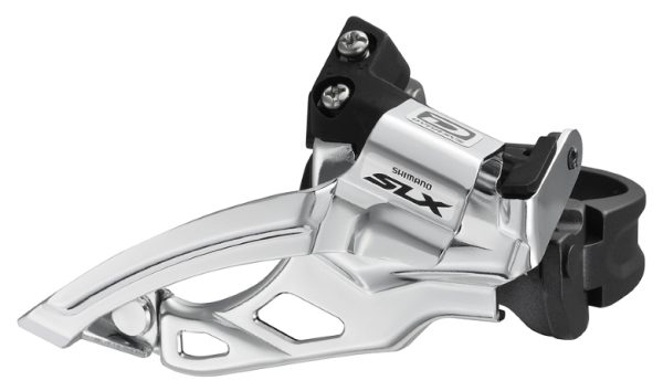 MJENJAČ PREDNJI SHIMANO SLX FD-M675, ZA DOUBLE POGON, ZA STRAŽNJI 10 BRZINA, TOP SWING, DUAL PULL, OBUJMICA 34.9MM (SA ADAPTEROM 28.6MM I 31.8MM), UNGHI CS 66-69, ZA 44-38Z DOUBLE, IND.PACK