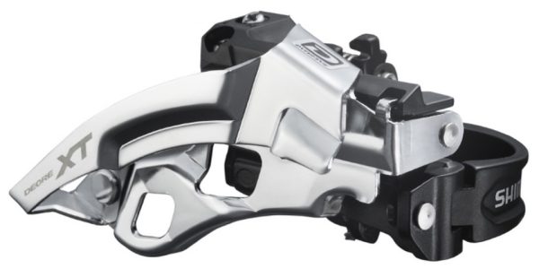 MJENJAČ PREDNJI SHIMANO DEORE XT FD-M780-A, ZA TRIPLE POGON, TOP SWING, DUAL PULL, ZA STRAŽNJI 10 BRZINA, OBUJMICA 34.9MM (SA ADAPTEROM 31.8MM I 28.6MM), ZA 40/42Z, CS ANGLE 66-69, IND.PACK
