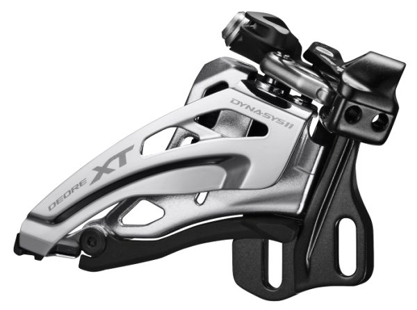 MJENJAČ PREDNJI SHIMANO DEORE XT FD-M8020-E, ZA 2X11, E-TIP (BEZ PLOČICE OSI POGONA), SIDE SWING, FRONT PULL, CS ANGLE 66-69, IND.PACK