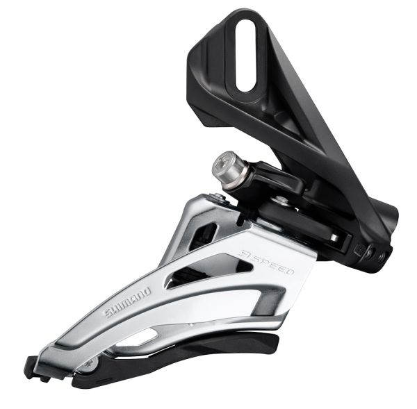 MJENJAČ PREDNJI SHIMANO ALIVIO FD-MT400-D, ZA DOUBLE POGON, ZA STRAŽNJI 9 BRZINA, SIDE SWING, FRONT PULL, DIRECT MOUNT, CS ANGLE 66-69, CL 48.8MM, CRN, IND.PACK