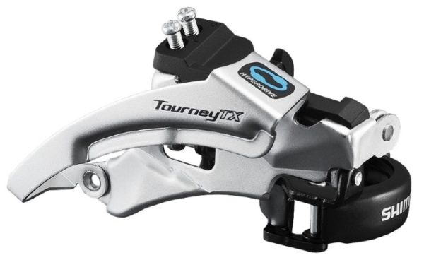 MJENJAČ PREDNJI SHIMANO TOURNEY TX FD-TX800-TS6, ZA TRIPLE POGON, ZA STRAŽNJI 7/8 BRZINA, TOP SWING, DUAL PULL, OBUJMICA 34.9MM (SA ADAPTEROM 31.8MM I 28.6MM), ZA 42/48Z, CL 47.5/50MM, CS-ANGLE 66-69, IND.PACK