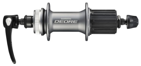 GLAVČINA ZADNJA SHIMANO DEORE FH-M615-S, 36R, 8/9/10 BRZINA, OLD 135MM, AXLE 146MM, QR 173MM, ZA ROTOR CENTER LOCK, UKLJ. ROTOR MOUNT NAVLAKU, SREBRNA, IND.PACK