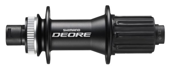 GLAVČINA ZADNJA SHIMANO DEORE FH-M618-B, 32R, 8/9/10/11 BRZINA, OLD 148MM, OSOVINA E-THRU 12MM (BEZ OSOVINE), ZA ROTOR CENTER LOCK, CRNA, IND.PACK