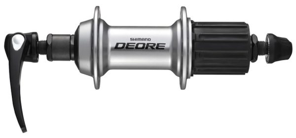 GLAVČINA ZADNJA SHIMANO DEORE FH-T610-S, 36R, 8/9/10 BRZINA, OLD 135MM, AXLE 146MM, QR 168MM, SREBRNA, IND.PACK