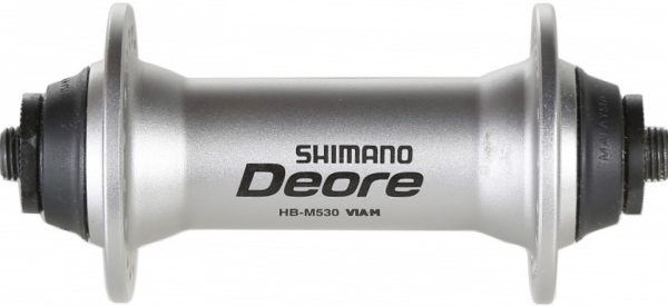 GLAVČINA PREDNJA SHIMANO DEORE HB-M530, 32R, OLD 100MM, AXLE 108MM, QR CRN 133MM, SREBRNA, IND.PACK