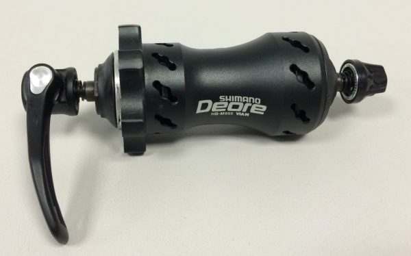 GLAVČINA PREDNJA SHIMANO DEORE HB-M555, 36R, OLD 100, QR 133MM, ZA ROTOR NA 6 VIJAKA, CRNA, BULK