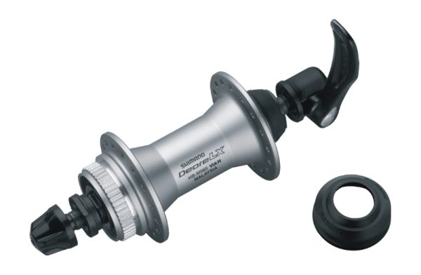 GLAVČINA PREDNJA SHIMANO DEORE LX HB-M585 32R SREBRNA OLD:100MM OS:108MM, ZA NORMAL CENTER LOCK DISK ROTOR, QR(CRNA):133MM, SA ROTOR MOUNT NAVLAKOM, IND.PACK
