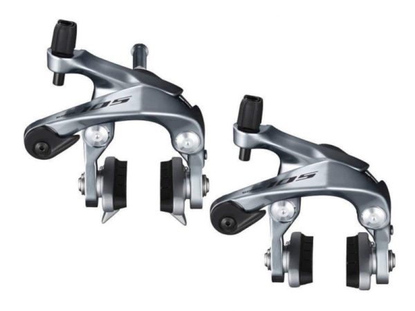 KOČNICA CESTNA SHIMANO BR-R7000, 105, PREDNJA I ZADNJA SET, CS51,SUNKEN NUT:10.5/12.5/18/27/32MM,R55C4 ULOŠCI ZA PAKNE, SREBRNA, IND.PACK