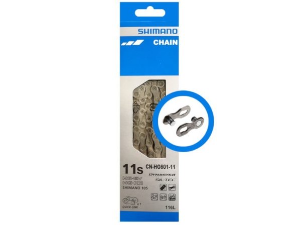 LANAC SHIMANO CN-HG601-11, 116 KARIKA, 11 BRZINA ROAD/MTB/E-BIKE KOMPATIBILNO, UKLJ. QUICK LINK SM-CN900-11, IND.PACK - Slika 2
