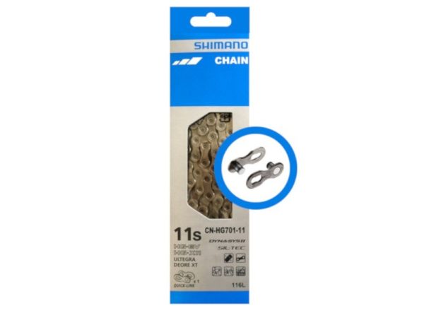 LANAC SHIMANO CN-HG701-11, 116 KARIKA, 11 BRZINA ROAD/MTB/E-BIKE KOMPATIBILNO, SA QUICK LINK SM-CN900-11, IND.PACK - Slika 2