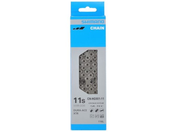 LANAC SHIMANO CN-HG901-11, 116 KARIKA, 11 BRZINA ROAD/MTB/E-BIKE KOMPATIBILNO, UKLJ. QUICK LINK SM-CN900-11, IND.PACK - Slika 2
