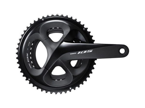 POGON SHIMANO FC-R7000, 105, ZA STRAŽNJI 11 BRZINA, HOLLOWTECH 2, 175MM, 53-39Z BEZ ŠTITNIKA, BEZ DIJELOVA OSOVINE POGONA, CRN, IND.PACK