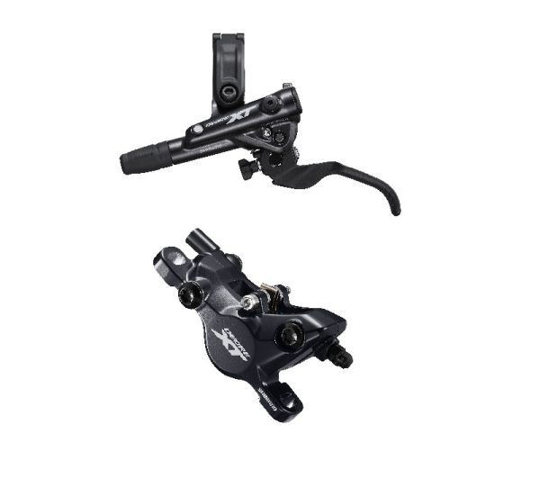 KOČNICA DISK SASTAVLJENA SHIMANO DEORE XT/J-KIT, BL-M8100(L), BR-M8100(F), BEZ ADAPTERA, RESIN PLOČICE (BEZ HLADNJAKA), 1000MM BUŽIR (SM-BH90-SBM CRN), UKLJ. INSERT, IND.PACK