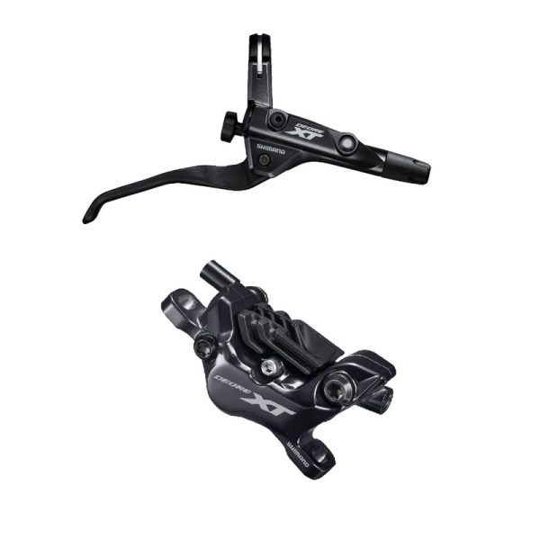 KOČNICA DISK SASTAVLJENA SHIMANO/J-KIT, DEORE XT, BL-T8100(R), BR-M8120(R), BEZ ADAPTERA, RESIN PLOČICE (SA HLADNJAKOM), 1700MM BUŽIR (SM-BH90-SBM CRN), UKLJ. CONNECTER INSERT, IND.PACK