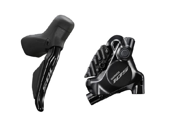 KOČNICA DISK SASTAVLJENA SHIMANO J-kit DIRECT, 105 ST-R7170(R),BR-R7170(R),W/O ADAPTER,FOR 25MM MNT,RESIN PAD(W/FIN),W/CONNECTER INSERT,1700MM(SM-BH90 BLK),1 GROUP,IND.PACK
