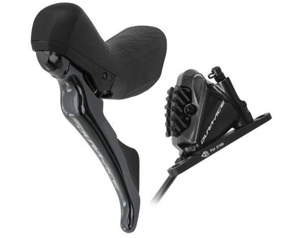 KOČNICA DISK SASTAVLJENA/J-KIT DIRECT SHIMANO DURA-ACE ST-R9120(L) BR-R9170(F), ZA ROTOR 140MM, RESIN PLOČICE SA HLADNJAKOM, SAJLA KOČNICE 1800MM, BUŽIRA MJENJAČA OT-SP41 600MM, BUŽIR SM-BH90 1000MM CRN, IND.PACK
