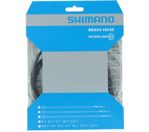 BUŽIR KOČNICE SHIMANO SM-BH90-SBM, BANJO BOJA ; CRNA, 1700MM (CRN), W/O HOSE COVER, W/O BANJO BOLT, UKLJ. TL-BH61, IND.PACK