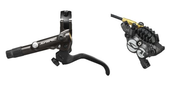 KOČNICA DISK SASTAVLJENA SHIMANO SAINT BL-M820-B(L) BR-M820(F), BEZ ADAPTERA, RESIN PLOŠČICE (SA HLADNJAKOM), BUŽIR SM-BH90-SBLS 1000MM CRN, BEZ OLIVE I INSERTA, BULK