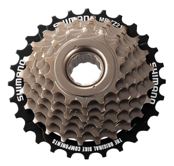 LANČANIK NAVOJNI SHIMANO TOURNEY MF-TZ21, 7 BRZINA, 14-16-18-20-22-24-28Z SMEĐ/28Z CRN, BULK