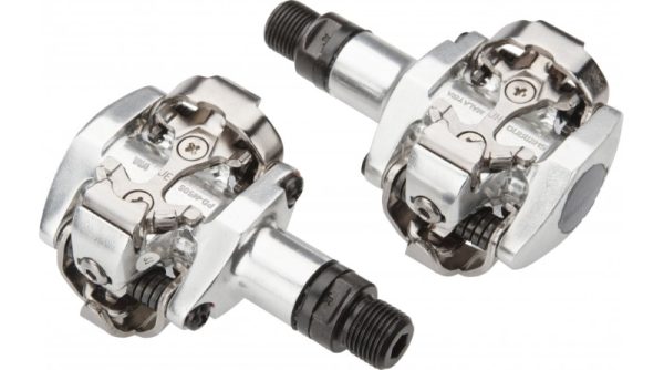 PEDALE SHIMANO PD-M505-L, SPD, BEZ REFLEKTORA, SA PLOČICAMA SM-SH51, SREBRNE, IND.PACK