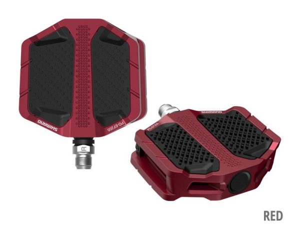 PEDALE SHIMANO PD-EF205, BEZ REFLEKTORA, CRVENE, IND.PACK