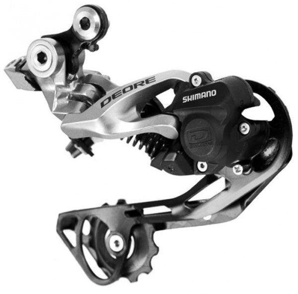 MJENJAČ ZADNJI SHIMANO DEORE RD-M615-GS, 10 BRZINA, SHADOW PLUS, DIRECT ATTACHMENT (DIRECT MOUNT KOMPATIBILNO), SREBRN, IND.PACK